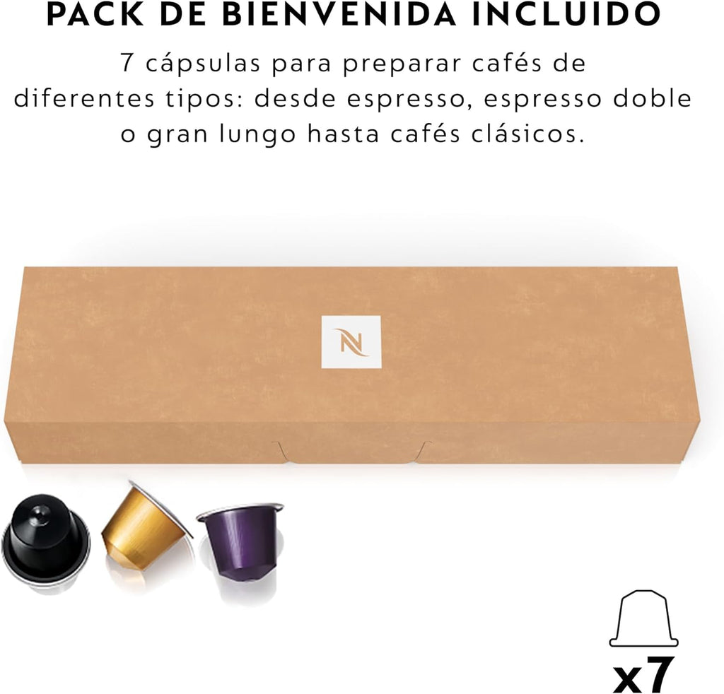 Cafetera Nespresso De'Longhi Inissia EN80.B para cápsulas Nespresso, 19 bares, apagado automático, negra