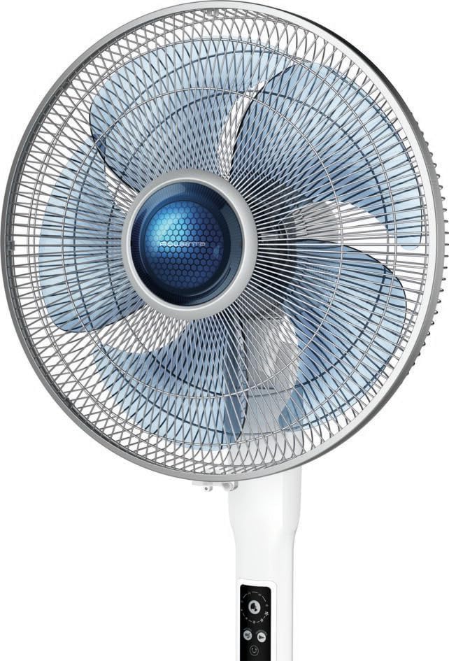 Ventilador de pie Rowenta VU5870 Turbo Silence Extreme+ | Mando a distancia | 5 velocidades | Desconexión automática | Temporizador | Oscilación automática | Altura regulable, blanco