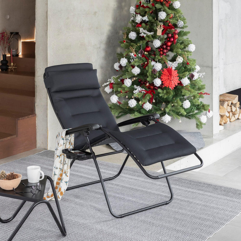 Lafuma MOBILIER Tumbona Relax RSX Clip AirComfort gravedad cero plegable negro 163 x 67 x 115 cm