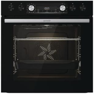 Set de horno empotrable Gorenje con aire caliente Inox Set 4 con placa vitrocerámica / 77 litros / ExtraSteam / GentleClose & Open / EcoClean / AirFry / PizzaMode / PerfectGrill / guías telescópicas / aspecto inox