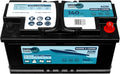 Batería AGM 12V 140Ah de descarga lenta – Batería de larga duración para barcos y autocaravanas – Sin mantenimiento, resistente a las vibraciones.