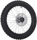 HUIOP Conjunto de llanta y neumático de rueda delantera de 17 pulgadas, cámara de aire 70/100-17 2.75-17, de 12 mm con rotor de freno para Dirt Pit Bike, optimizando el rendimiento con