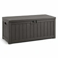 Caja de almacenamiento de plástico gris oscuro