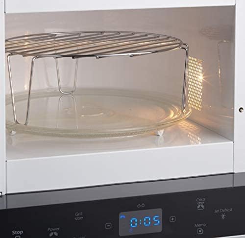 Whirlpool MAX 38 SL Combinación de grill y microondas / 700 W / 13 L de capacidad / Función Crisp / Diseño supercompacto que ahorra espacio en las esquinas / Grill / Función de descongelación rápida, plateado