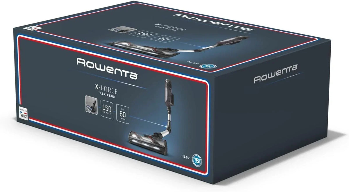 Aspiradora sin cable Rowenta X-Force Flex 13.60 antialérgica, 150 Air W, 60 min de autonomía, flexible, RH9A36WV