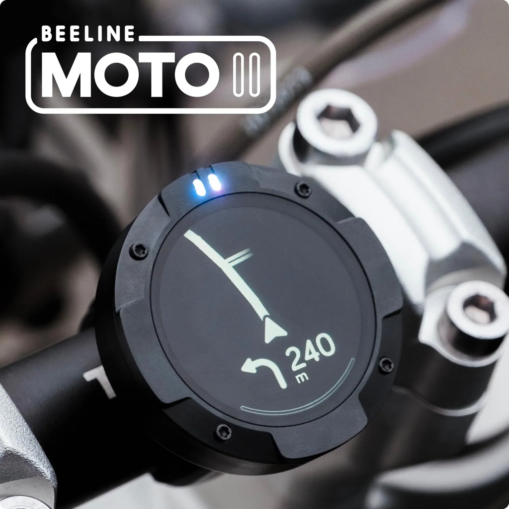 Navegador para moto Beeline Moto II, navegación global, interfaz de minimapa, 14h de batería, IP67, USB C, soporte de correa