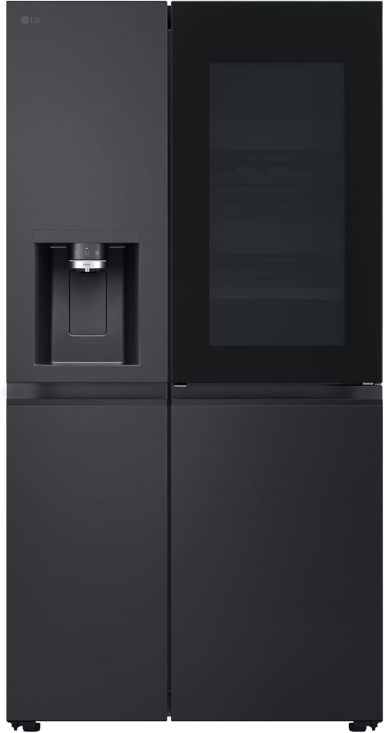 Frigorífico Side by Side LG GSGV81PYLL, Clase E, 635 L, Instaview, frigorífico con congelador, dispensador de hielo, hielo picado y agua, Total NoFrost, compresor Smart Inverter, Wi-Fi