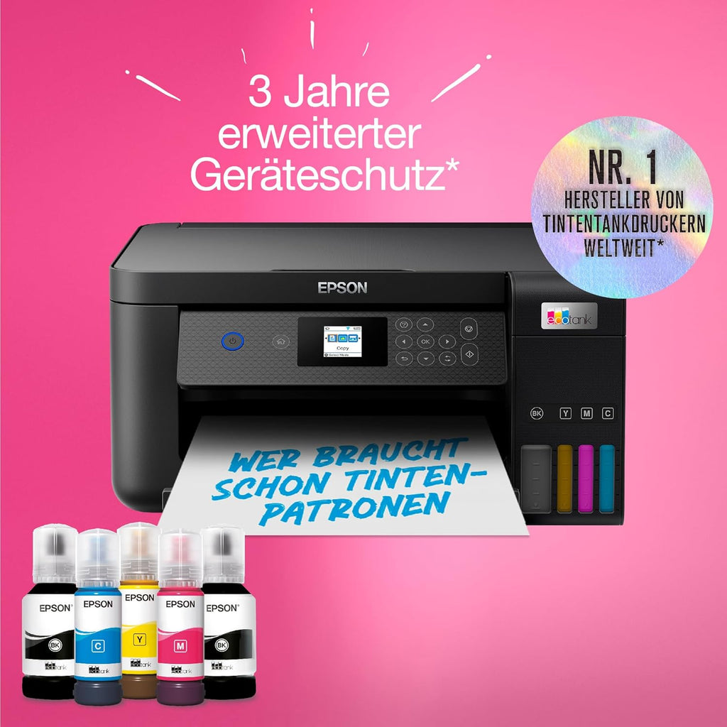 Impresora multifunción de inyección de tinta Epson EcoTank ET-2850 A4 con Wi-Fi y hasta 3 años de tinta incluida