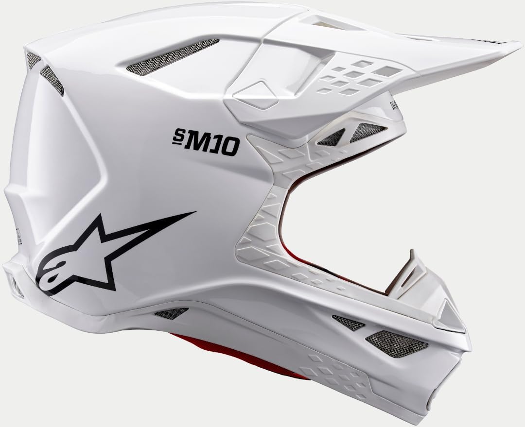 Casco de Motocross Alpinestars Supertech S-M10 Solid 2024 (Blanco, L (59/60))
