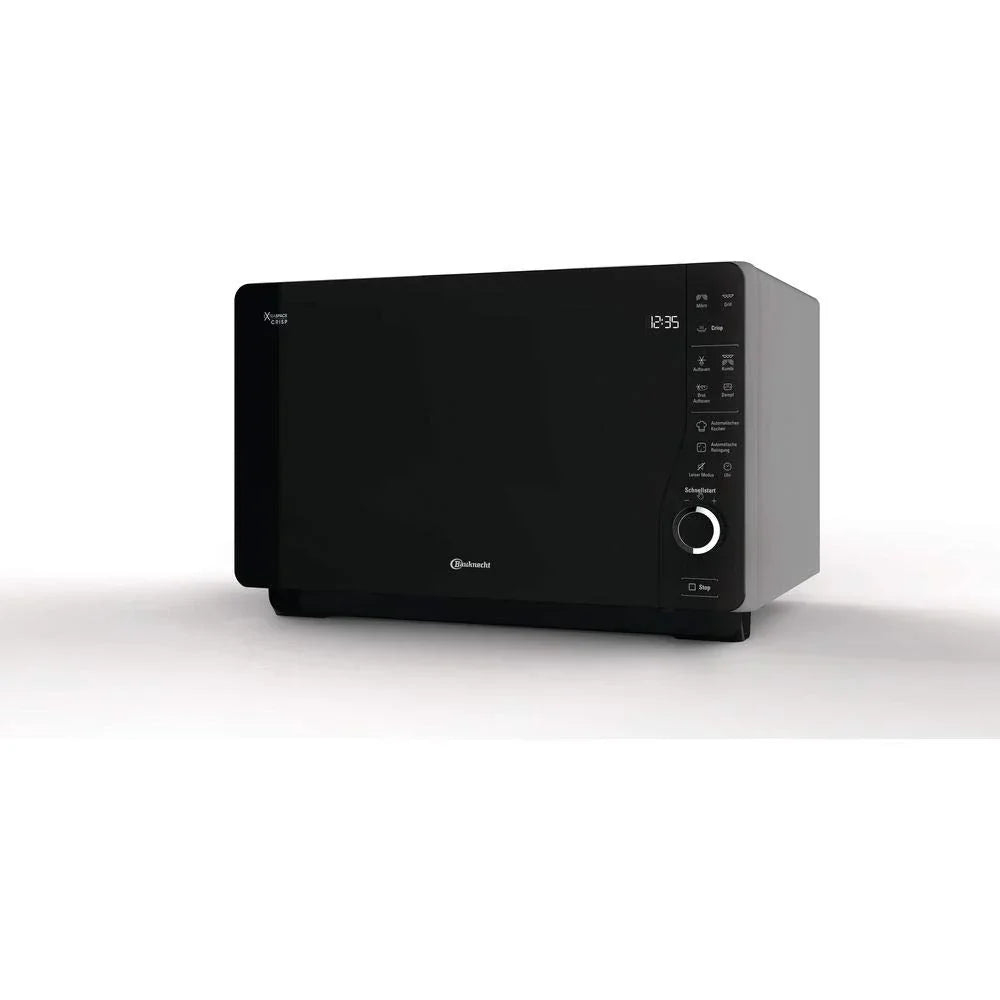 Microondas Bauknecht ExtraSpace Crisp MW 427 SL con grill, sin plato giratorio, 800 W, 1000 W, 25 L, función de cocción al vapor, AutoClean
