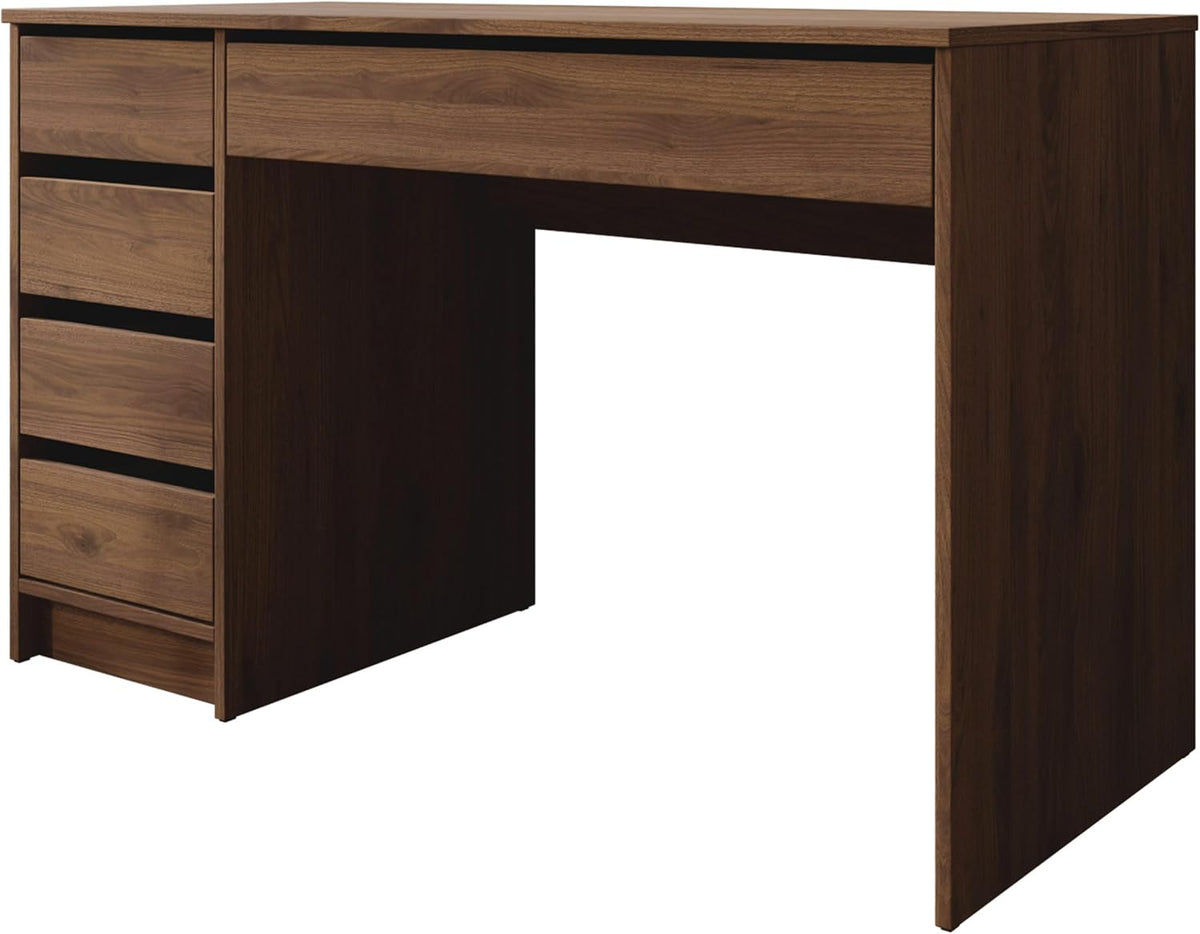 Escritorio Ada de Mirjan24, 5 cajones, escritorio para estudiantes, mesa de ordenador, escritorio infantil, mesa de trabajo, mesa para PC, habitación juvenil, habitación infantil (Nuez Okapi)