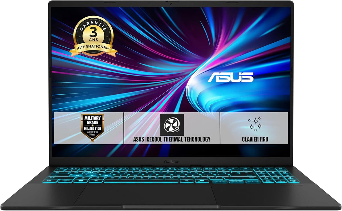 ASUS V16 Gaming V3607VM-RP036W PC portátil de 16 pulgadas WUXGA 144Hz (Intel Core 7 240H hasta 5.2 GHz, 16GB DDR5, 1TB SSD, NVIDIA GeForce RTX 5060 Laptop GPU) Windows 11 Home – Teclado AZERTY