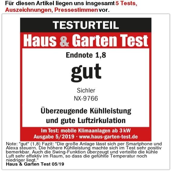 Aire acondicionado con aplicación de Sichler Haushaltsgeräte: aire acondicionado, función de calefacción, 12.000 BTU/h, 3.500 W (producto devuelto) (habitación, inteligente, enfriador)