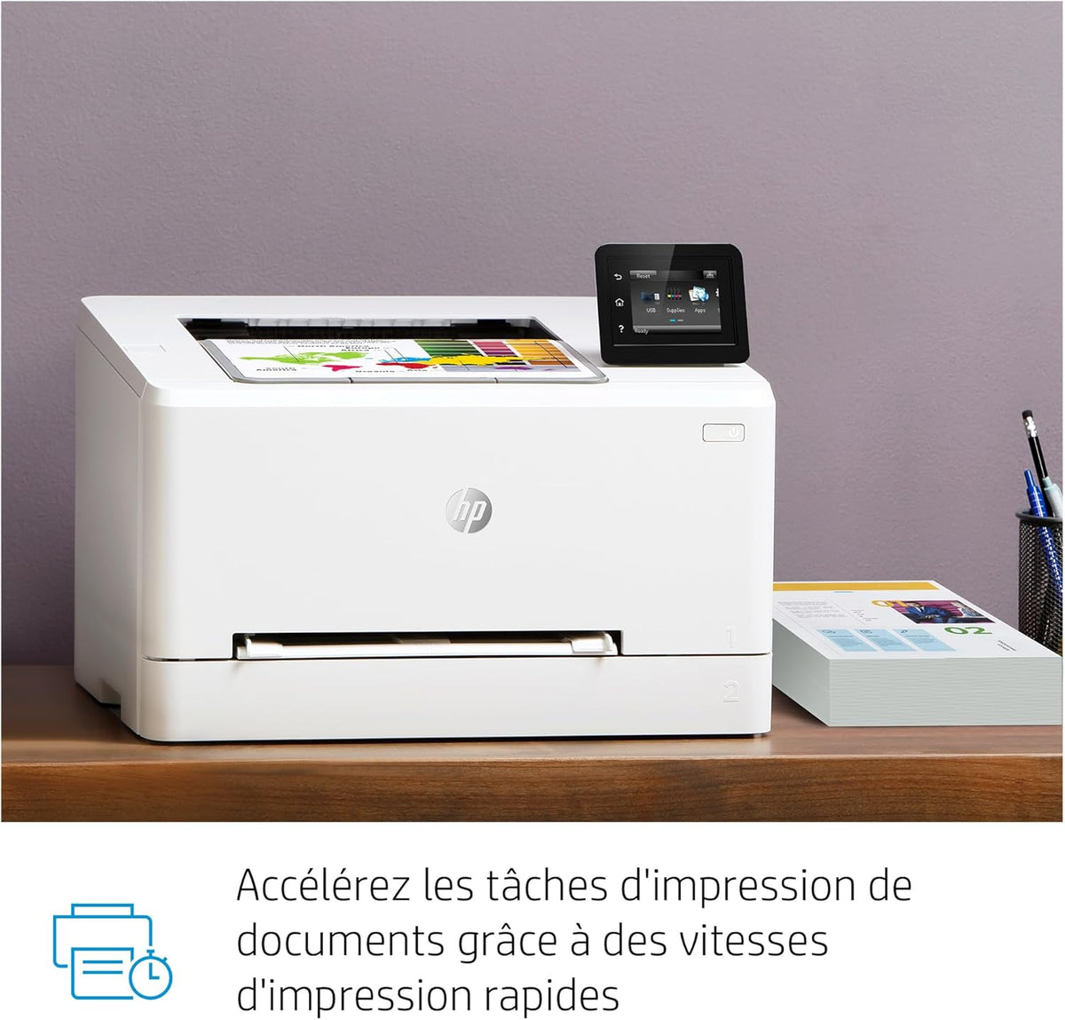 Impresora multifunción láser a color HP Color LaserJet Pro MFP 3302fdwg, fax, impresión automática a doble cara, pantalla táctil, Wi-Fi, Ethernet, USB, HP Wolf Pro Security
