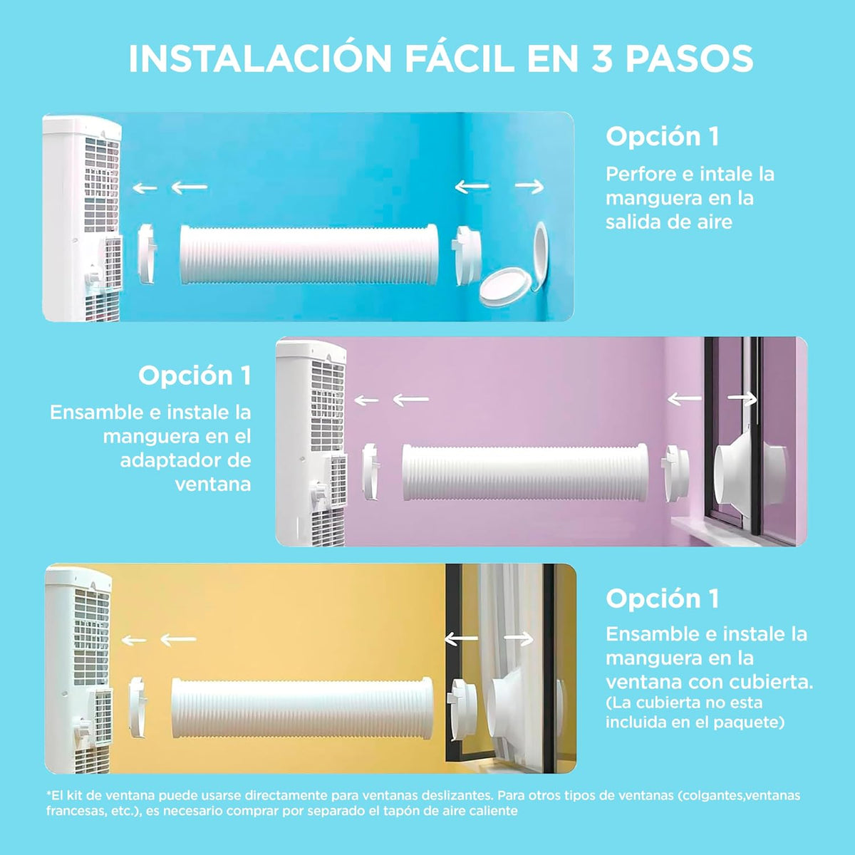 COMFEE Pingüino Aire Acondicionado Portátil 3 en 1 | 8000 BTU/2000 Frigorías con App + Mando a Distancia | Climatizador y Deshumidificador | Bajo Consumo | Función Follow Me | Incluye kit de ventana