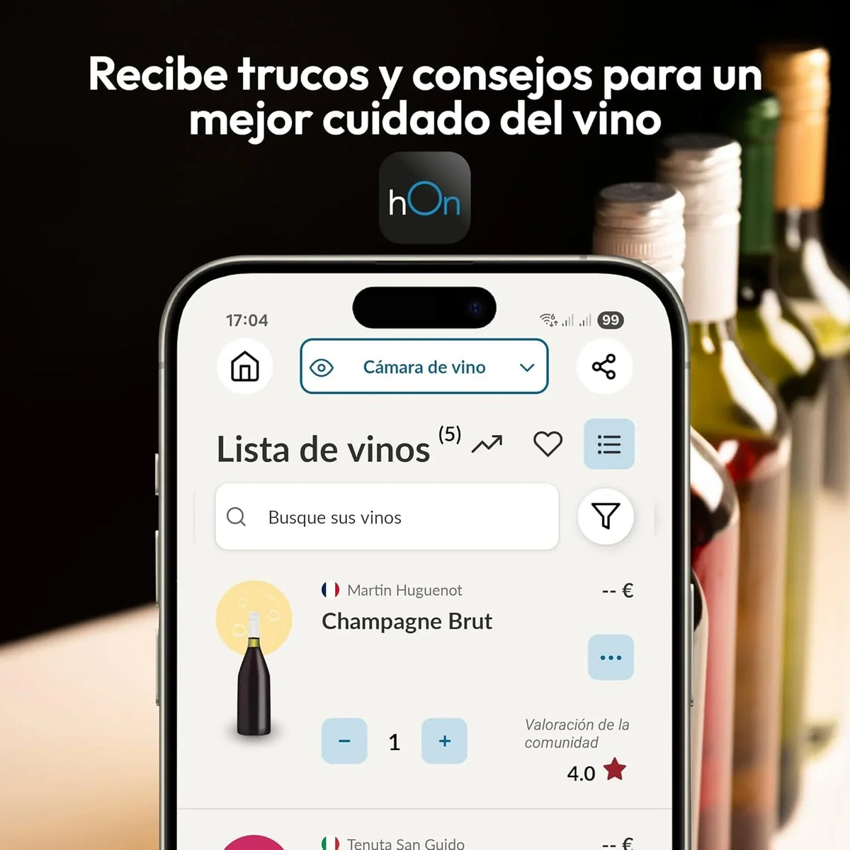 Candy DiVino CWC058, Vinoteca, 58 Botellas, WiFi, App hOn, Puerta Reversible, 10 Baldas, Tratamiento Anti-UV, Compresor Antivibraciones, Iluminación LED, Control Digital, Tirador Integrado, 37 dB, Negro