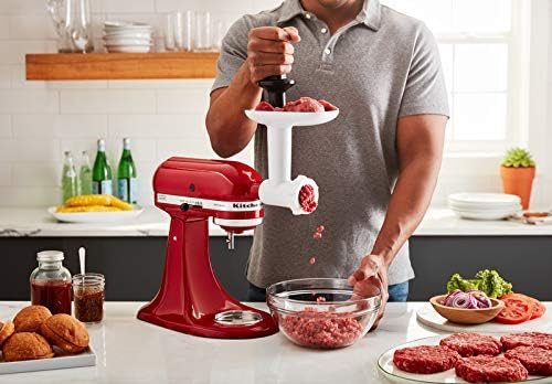 Robot de cocina KitchenAid Artisan con cortador de verduras, picadora de carne y muchos accesorios, 5KSM175PSEER (Rojo imperio)