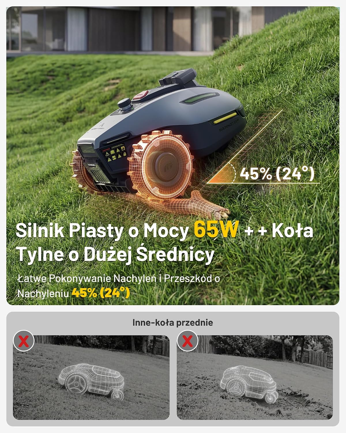MAMMOTION YUKA mini 2 500 robot koszący bez przewodu, Zalec. 500 m²