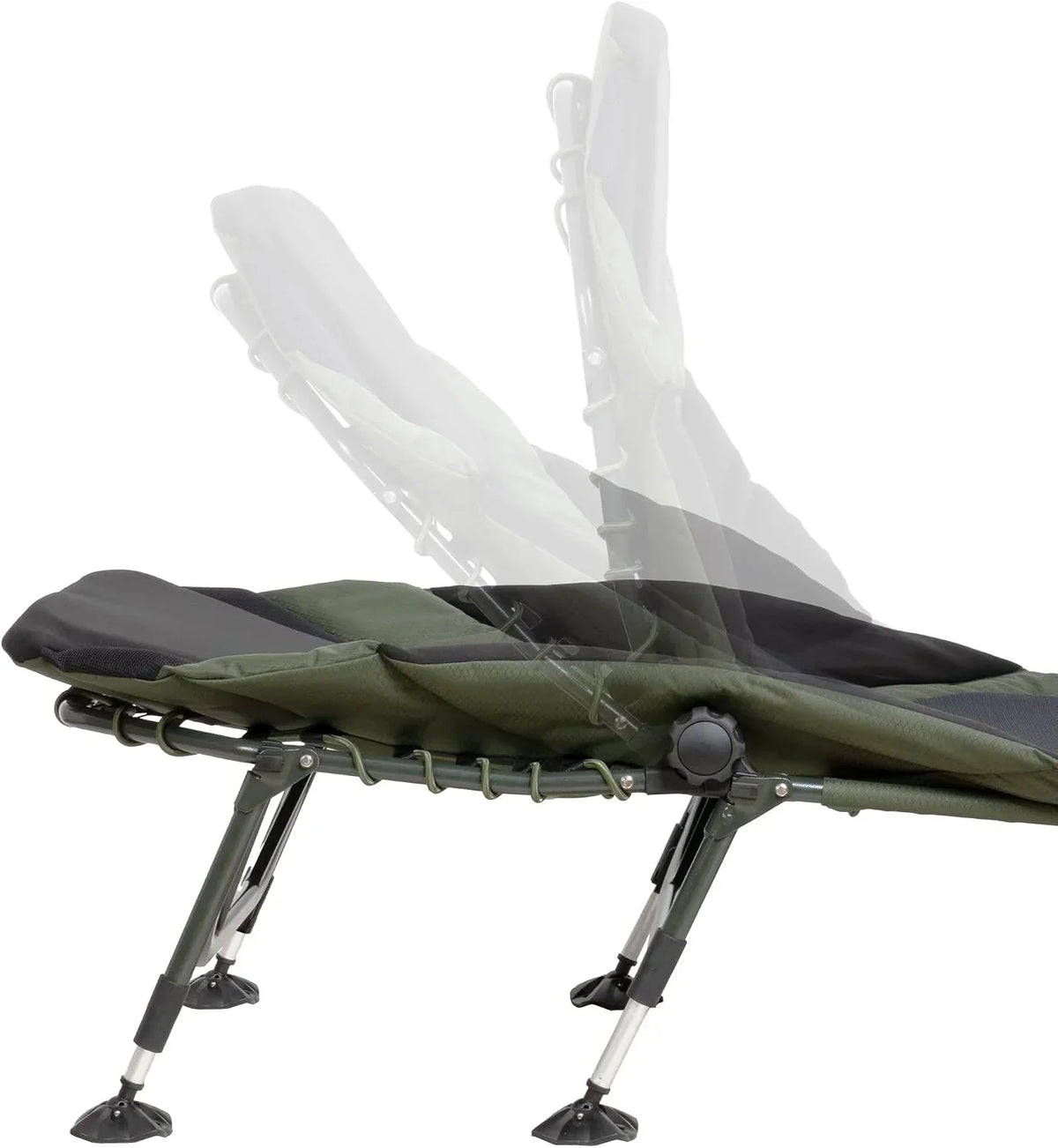 Catre de pesca XXL AL05 207 x 88 cm, cama de camping de altura regulable con 8 patas, marco de aluminio, incluye bolsa de transporte