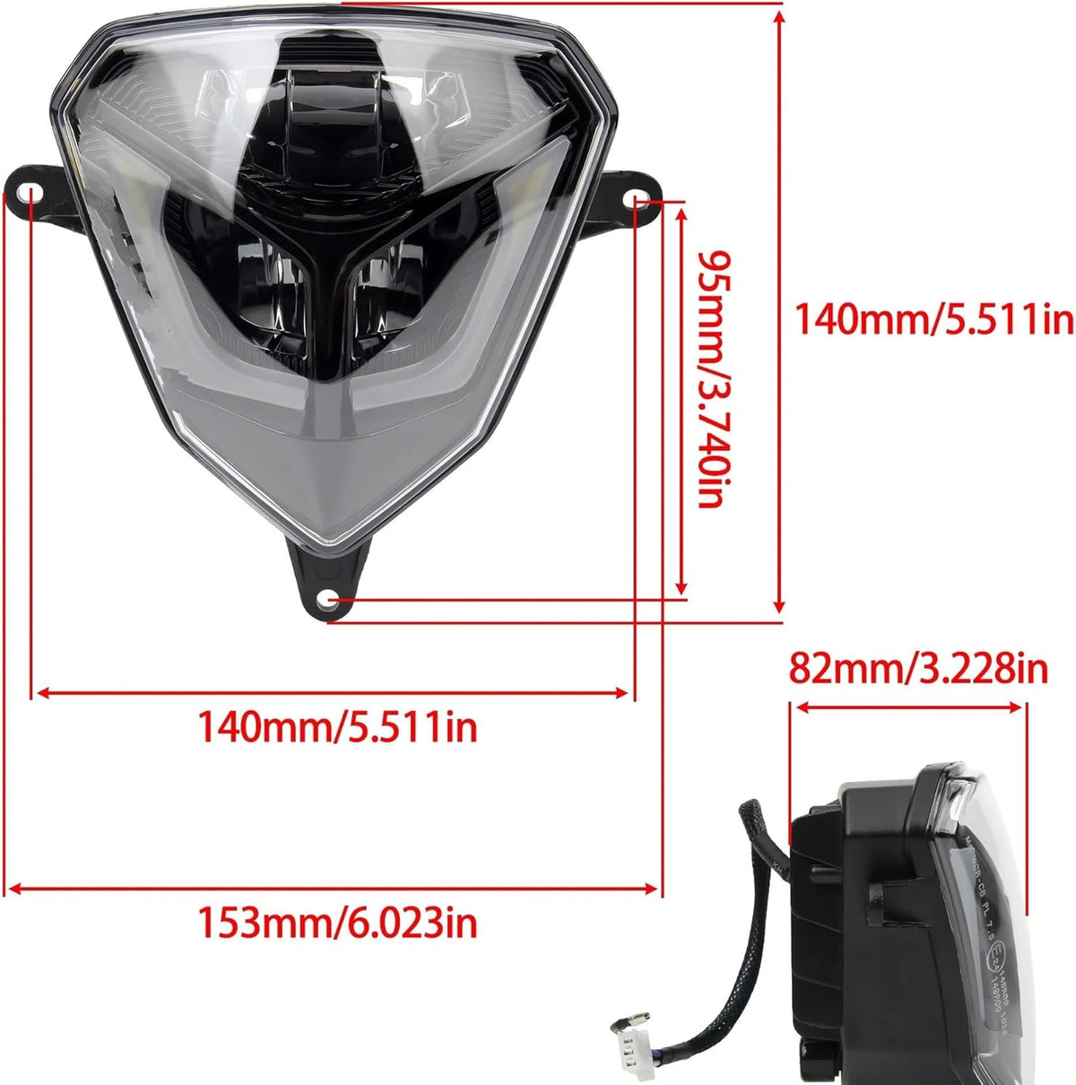 Faro LED antiniebla para motocicleta de carreras y motocross Lhdktee para Beta RR 125 200 250 300 350 390 430 480 Xtrainer 2020 2021 2022-2025
