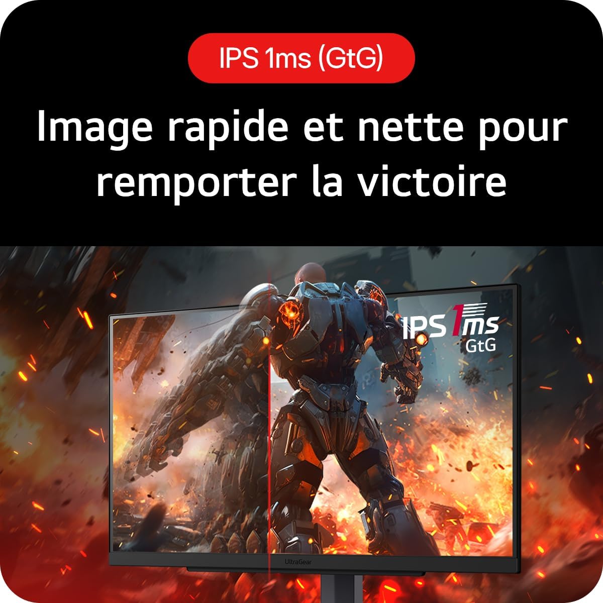 Monitor gaming LG Ultragear™ 32GS75Q-B.AEU de 32" - Panel IPS con resolución QHD (2560x1440), 1ms 180Hz, DisplayHDR™ 400, sRGB 99% (CIE1931), AMD FreeSync, compatible con NVIDIA G-Sync