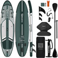 TIGERXBANG Tabla de surf de remo inflable (SUP) con accesorios, 335 × 86 × 15 cm, tabla SUP para adultos, colección Shadow