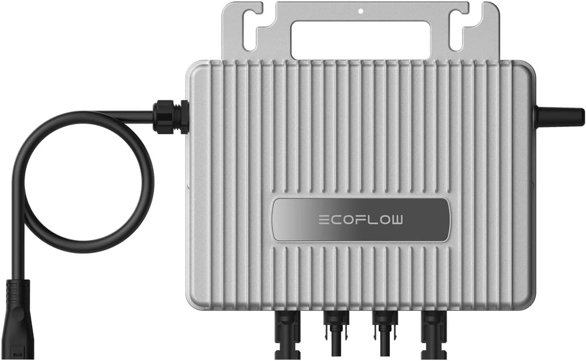 Microinversor EcoFlow Stream 800W 0% IVA, inversor solar inteligente con Wi-Fi para sistemas fotovoltaicos de balcón, inversor fotovoltaico para 2 paneles solares, 2 MPPT, aplicación, incluye cables de CA y CC