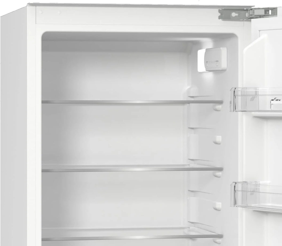 Gorenje RKI514D22 lodówko-zamrażarka do zabudowy/145 nisz/zawias drzwiowy stały/EEK: D/FrostLess/208 litrów/cyfrowy wskaźnik temperatury/oświetlenie LED/zawias drzwiowy wymienny/wys. x szer. x gł