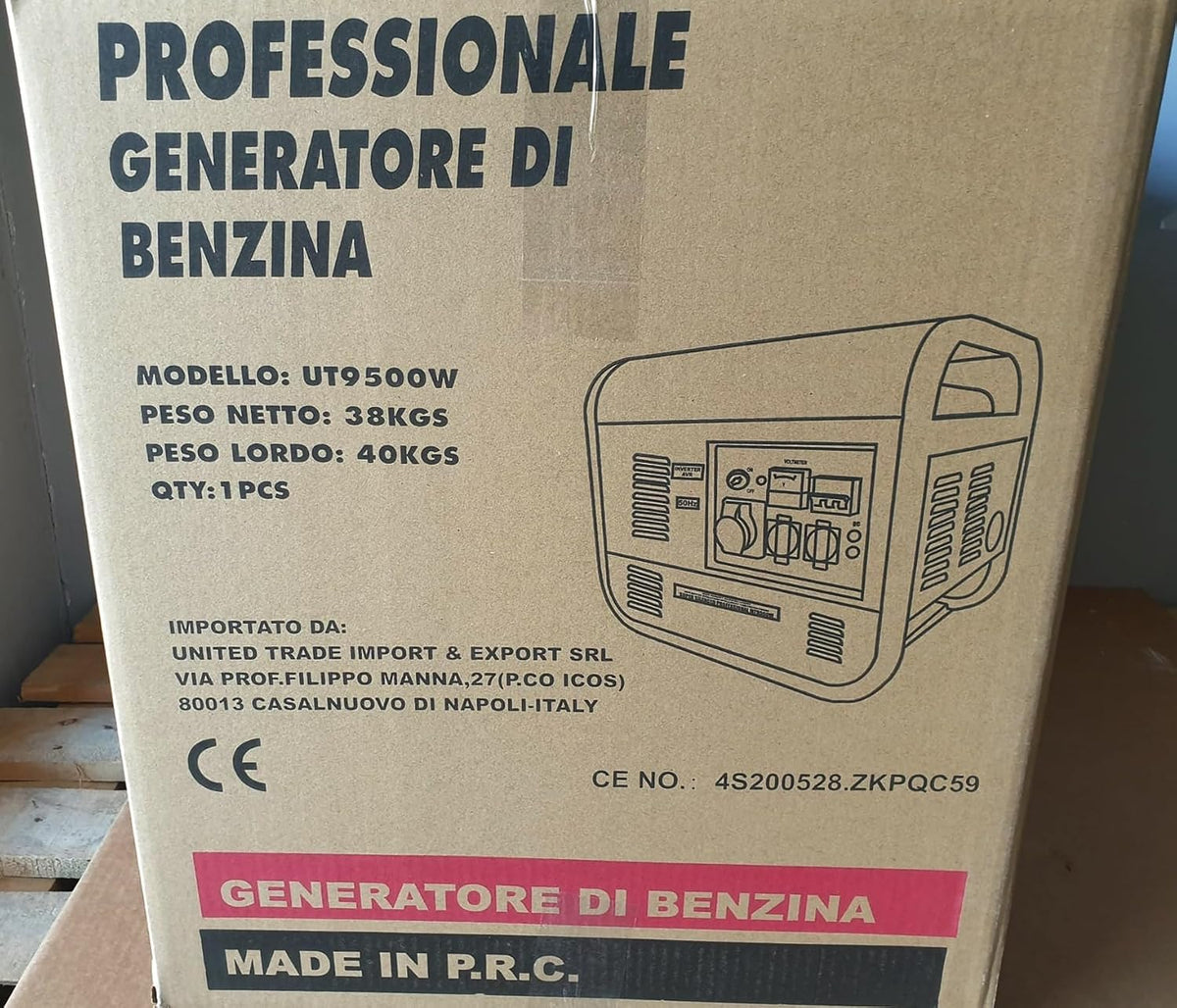 UNITED TRADE Generator wybuchowy / agregat prądotwórczy / generator prądu HP 6,5 rozrusznik elektryczny z kluczem i pilotem zdalnego sterowania - TRIFASE