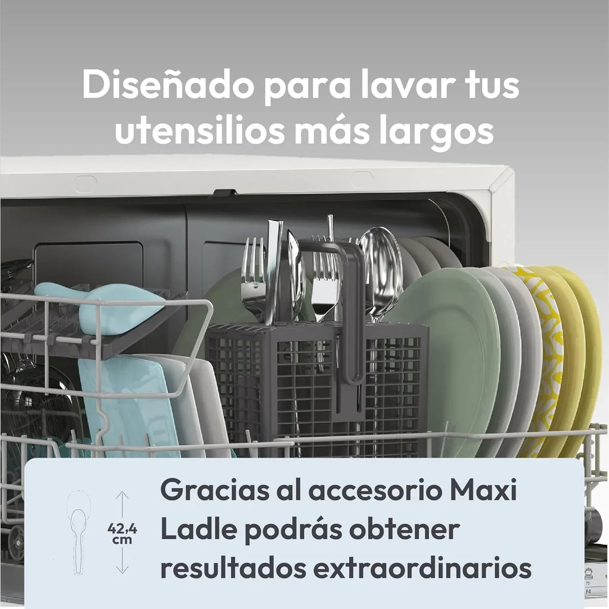 Candy CP 6E51LW Lavavajillas pequeño y compacto, 6 servicios, digital, 51 dBA, 5 ciclos, media carga, inicio diferido 3-6-9 horas, indicador de sal y abrillantador, indicador de fin de ciclo, blanco