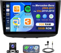 Autoradio 2G+32G para Mercedes-Benz Vito 2004-2011/2010-2015 con Carplay inalámbrico y Android Auto, Android 13 10.1'' Radio de coche con BT GPS WiFi Mirror Link FM/RDS EQ SWC