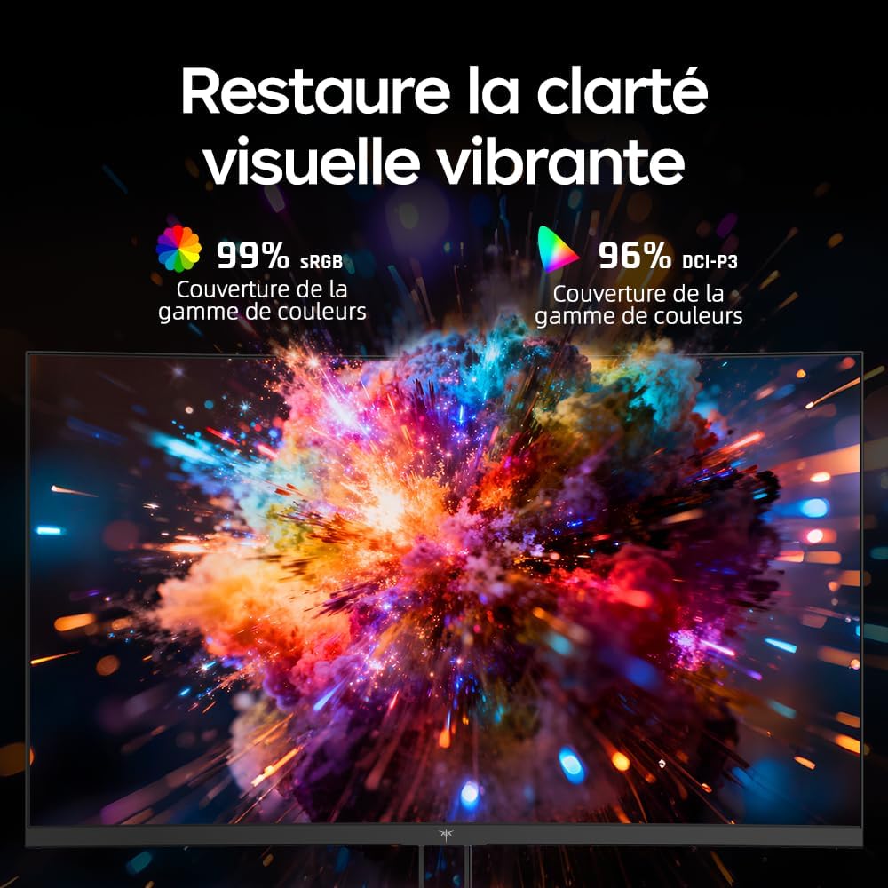 Monitor Gaming Curvo KTC de 32 Pulgadas 240Hz | FHD | 1ms MPRT | Panel VA 1500R | HDR10 | Contraste 5000:1 | AMD FreeSync, Flicker-Free | sRGB 128% Gama de Colores Amplia | HDMI/DP | VESA | H32C5