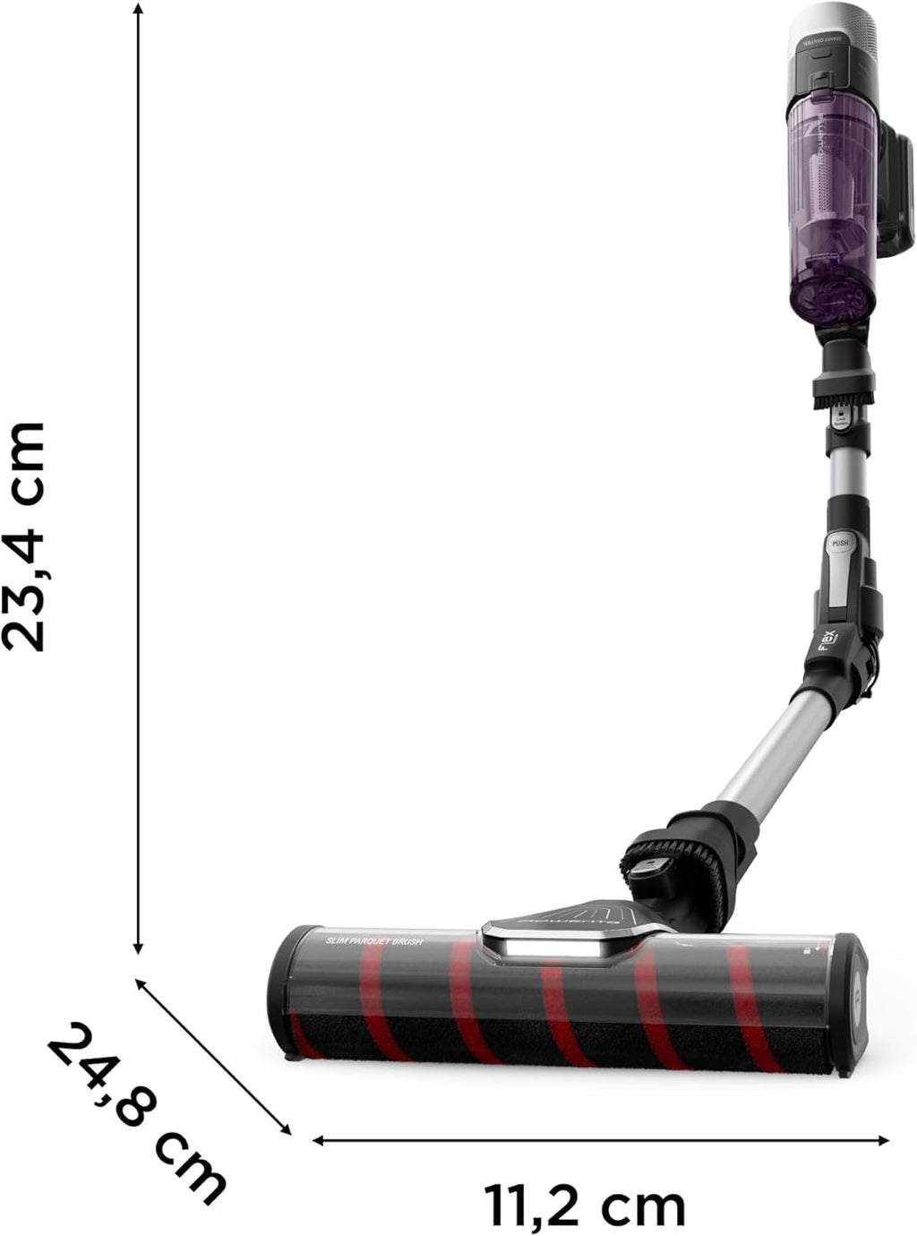 Rowenta X-Force Flex 9.60, Aspiradora escoba sin cable multifunción, Alto rendimiento con 100 AW, Autonomía de 45 minutos, Ultraligera, Tubo Flex, RH2047WO, Violeta