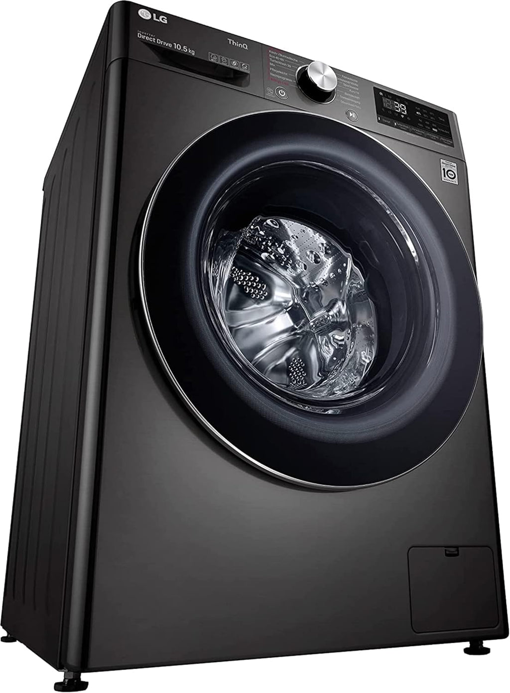 LG F4WV7080, Clase A, lavadora de carga frontal 8 kg, 1400 rpm, AI Direct Drive, Wi-Fi, limpieza profunda con vapor, gran capacidad, TRIPLE A, puerta exterior de cristal templado, 62 x 60 x 85 cm, blanco