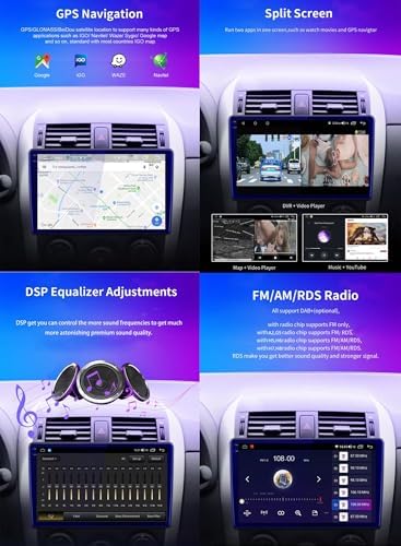 Autorradio Doble DIN de 9" Android 14 para Renault Twingo III (2014-2024) con Bluetooth, GPS, cámara de visión trasera AHD, controles al volante, H5 4G+64G