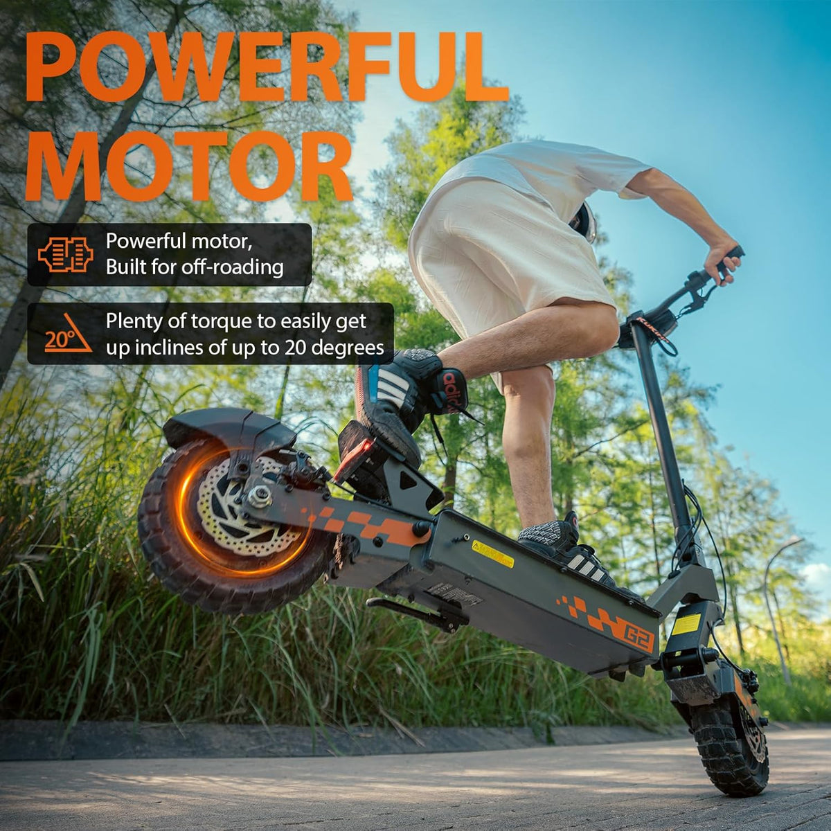 Patinete eléctrico Kukirin G2, autonomía de 55 km, scooter eléctrico, 10"