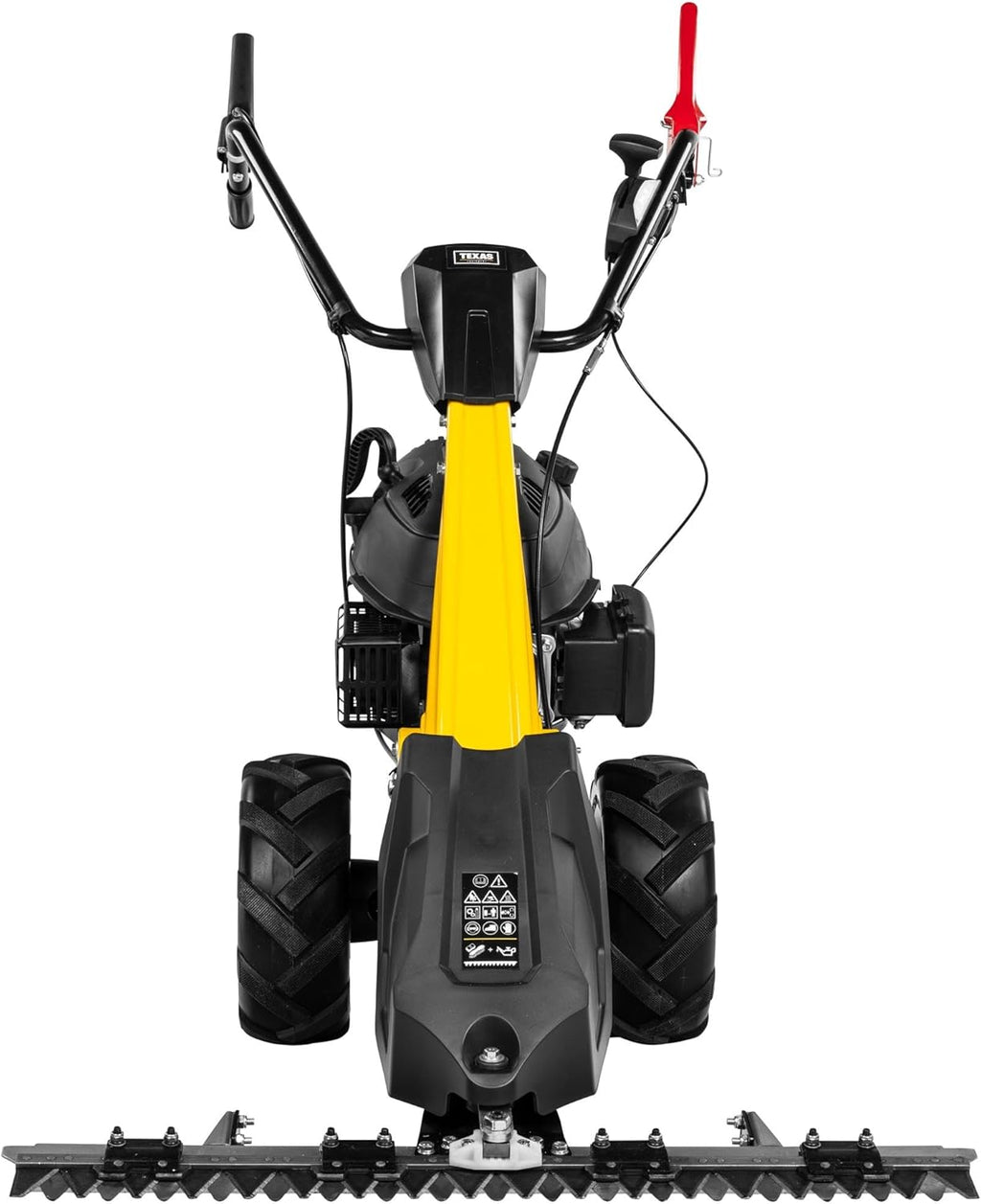 Segadora de barra profesional de gasolina TEXAS CB8750 196cc, segadora de prados, segadora de hierba alta, cortacésped con tracción, autopropulsada | 5,7 CV | 4200 vatios | ancho de corte 870 mm | motor de 4 tiempos | apta para uso comercial