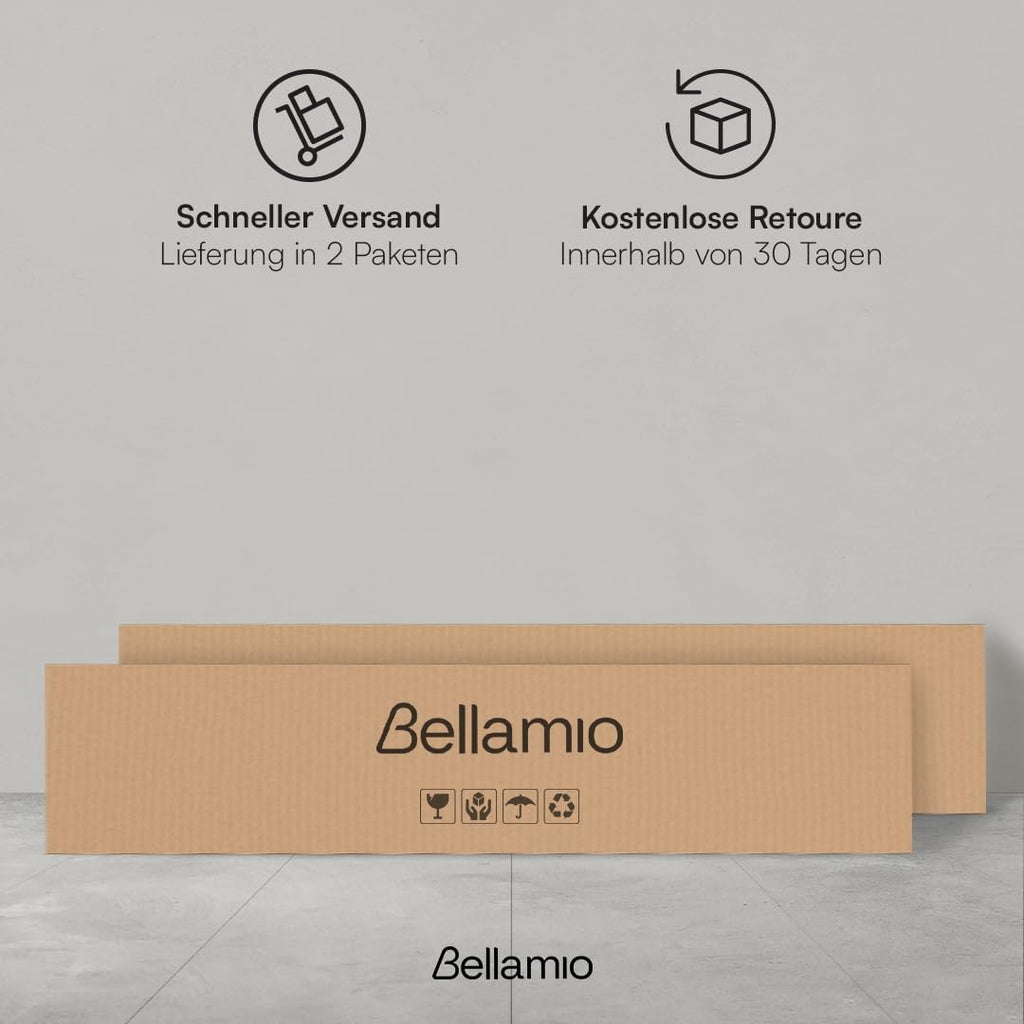Bellamio Apol Mehrzweckschrank Eichenoptik – Besenschrank 90 cm breit mit Stauraum – Putzschrank mit Staubsaugerfach – Vorratsschrank Küche - Aktenschrank aus Holz - Flurschrank – Aufbewahrungsschrank