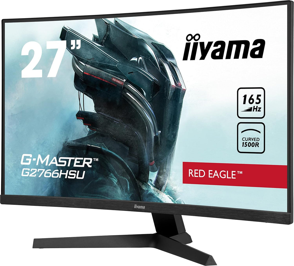 Monitor iiyama 27" G-Master Red Eagle G2766HSU-B1, VA Curvo, FHD@165Hz, FreeSync, HDMI/DP/Hub USB, 1ms, Altavoces, Black Tuner