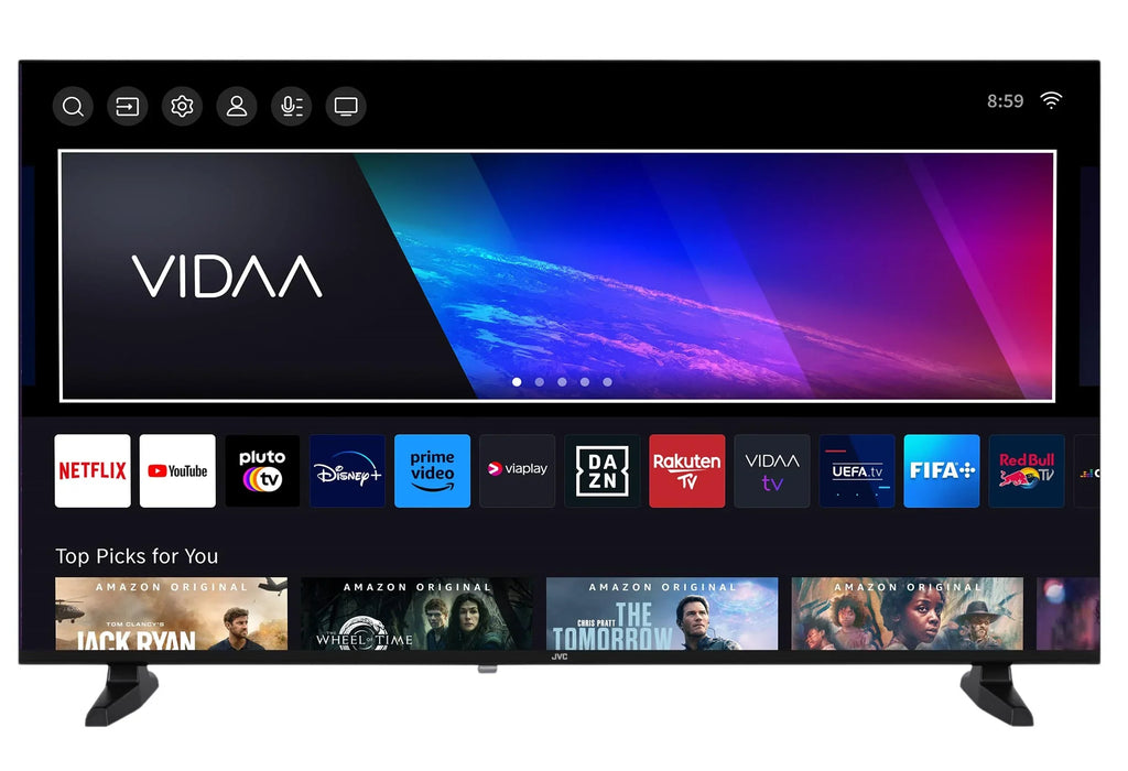 Televisor JVC de 40 pulgadas Smart TV VIDAA Full HD HDR con pantalla de 100 cm de diagonal y triple sintonizador integrado, televisor LED LT-40VDF2555 (2026)