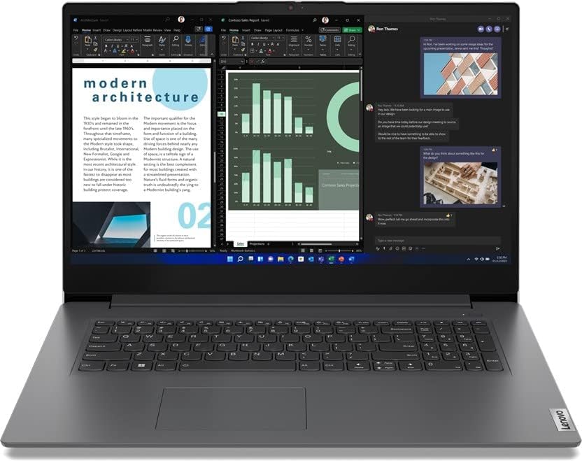Lenovo i7 (17,3 pulgadas IPS FHD) Portátil (Intel® Core™ i7 1355U, 10 núcleos, 5,00 GHz, 24 GB DDR4, 1 TB SSD, Intel® Iris® XE, HDMI, Cámara, BT, WLAN, Windows 11, Teclado AZERTY [francés] #7438