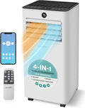 SereneLife Mobile Klimaanlage 9000BTU mit Abluftschlauch, 4-in-1 Klimagerät mit WLAN, Kühlen, Heizen Ventilator und Entfeuchter, bis 31 m², 24h Timer, 55dB, Inkl. Fensterkit, für Zuhause, Büro