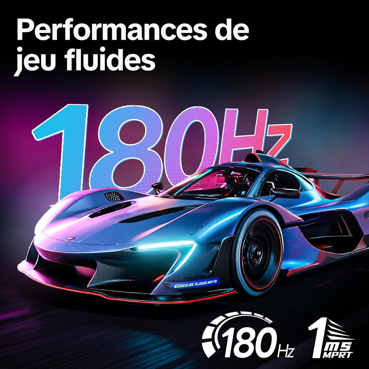 Monitor gaming KOORUI de 24 pulgadas, pantalla FHD VA 1500R, 180 Hz curva, Adaptive-Sync, VESA 100 * 100 mm, 2xHDMI 2.0 y 1xDisplayPort 1.2