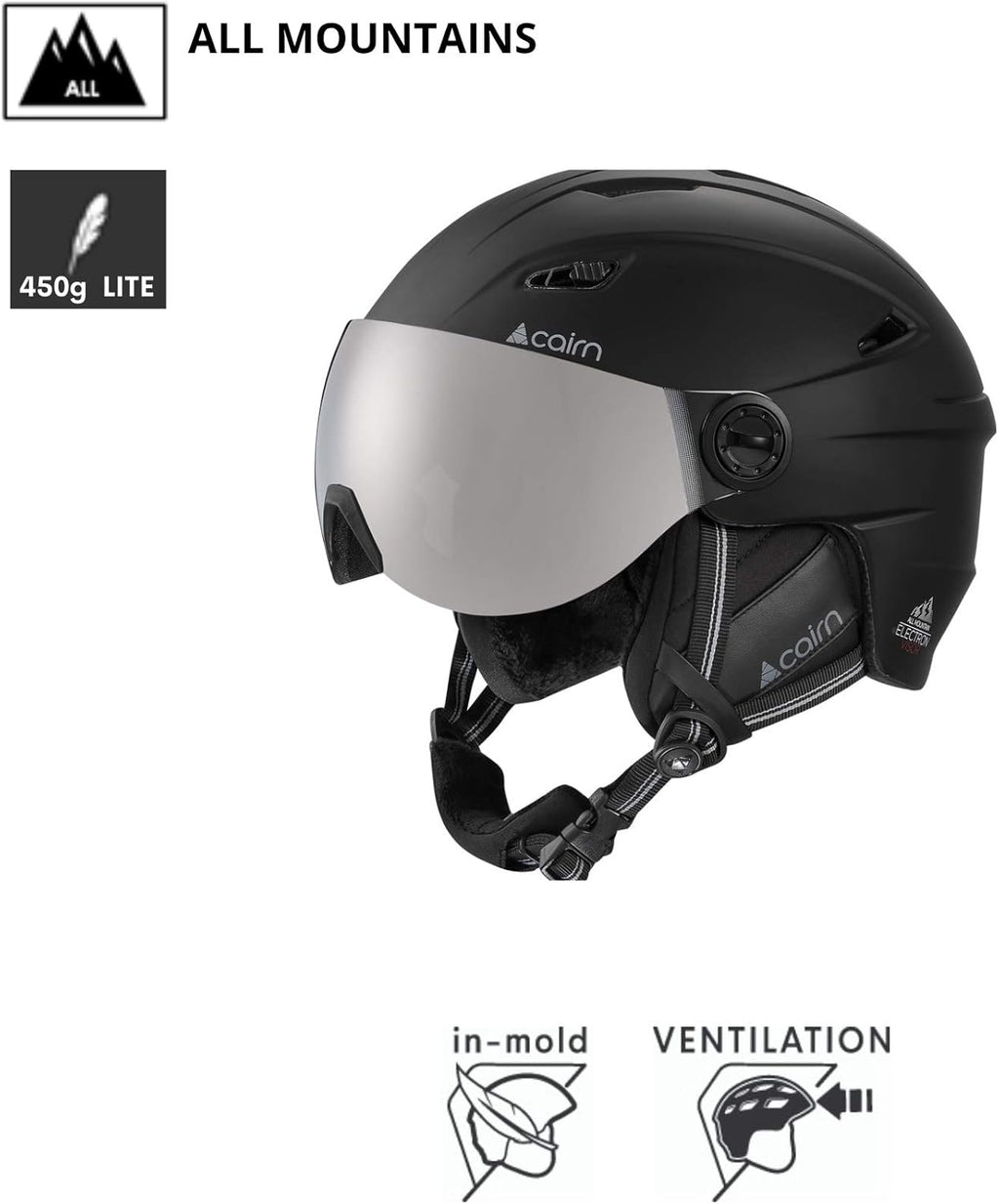 CAIRN - Casco con visera Electron Visor Mat White