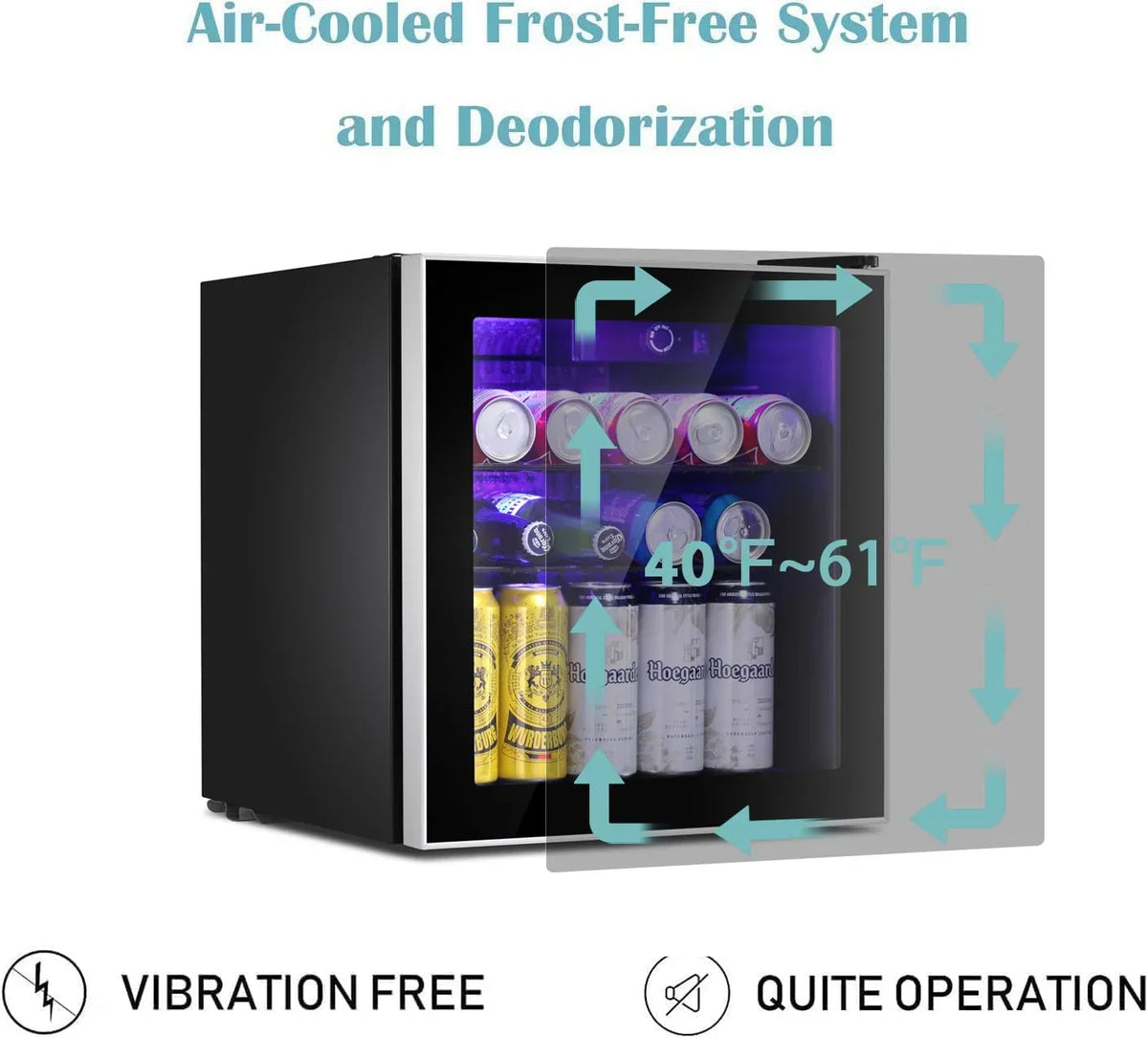 Mini refrigerador para bebidas Antarctic Star con capacidad para 60 latas