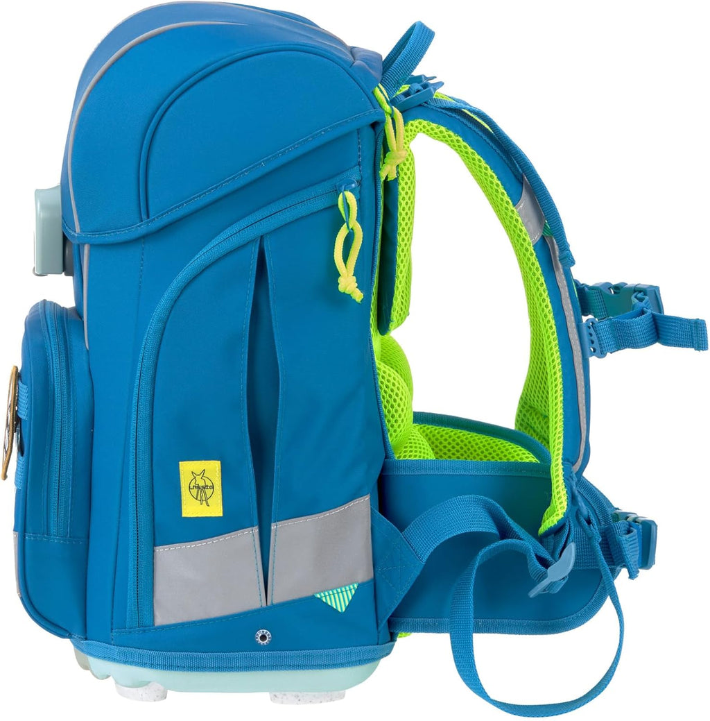 LÄSSIG Set de mochila escolar de 7 piezas para niños/School Set Boxy Unique Negro