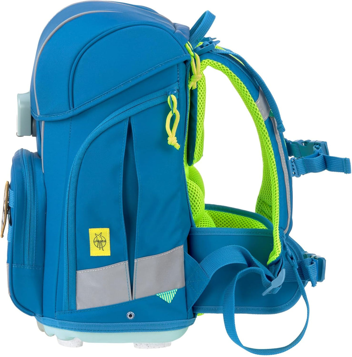 LÄSSIG Set de mochila escolar de 7 piezas para niños/School Set Boxy Unique Negro
