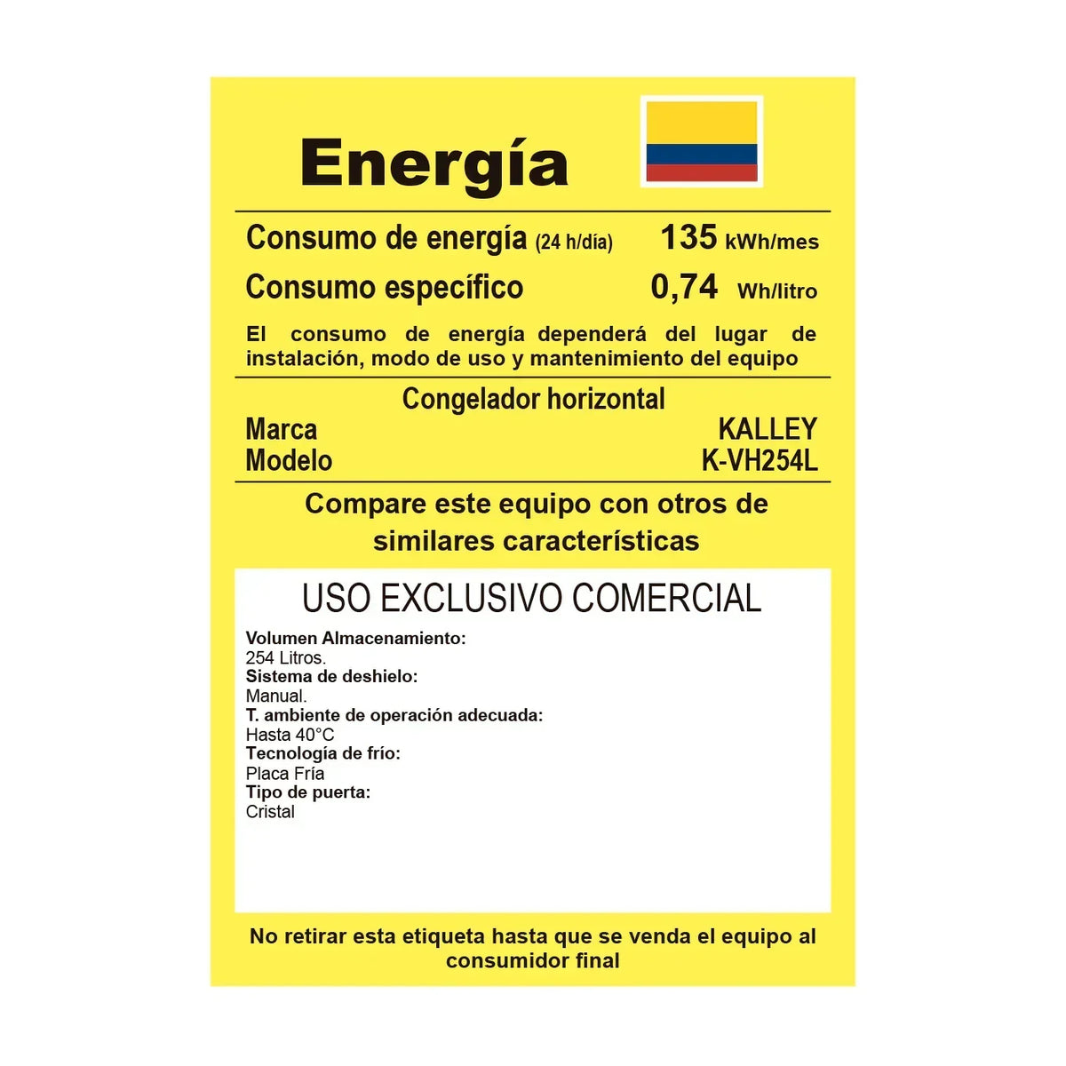 Congelador Blanco 2026 de 254 Litros y 125,5x89 cm con Dos Compartimientos