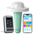 Probador de piscinas 7 en 1 con control por app, pH, cloro, TDS, EC, ORP, sal, temperatura, IP68, Wi-Fi, Bluetooth