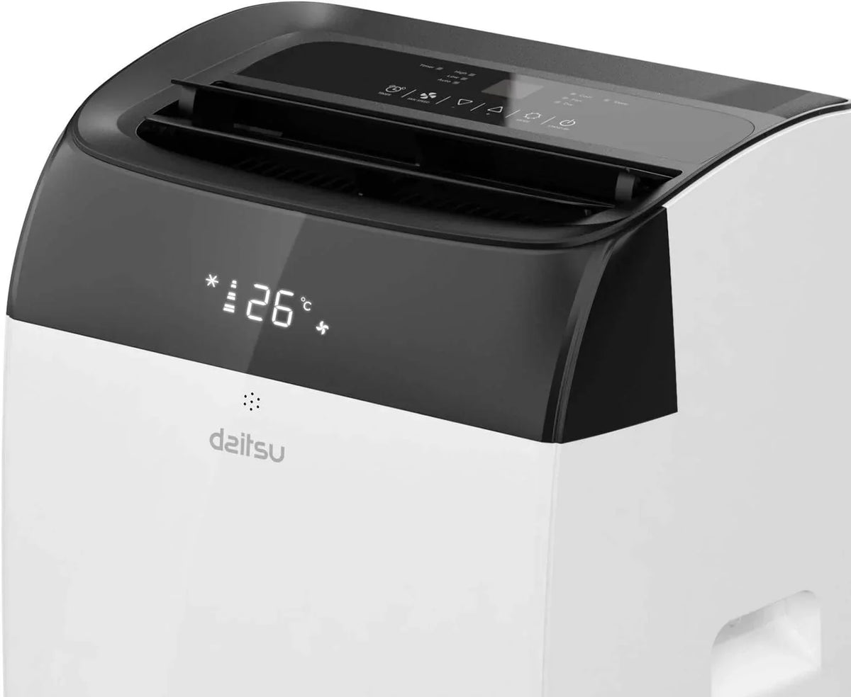 Daitsu - Aire Acondicionado Portátil Frío, Calor, Deshumidificador y Ventilador | 4 en 1 | Alisios Premium APD12FCX | Compacto y Silencioso | Mando a Distancia | Para Hogar u Oficina hasta 30 m²